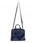 PRADA (プラダ) サフィアーノ 2WAY ハンドバッグ ネイビー：120000円
