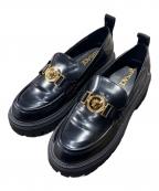 VERSACEヴェルサーチ）の古着「メデューサ 厚底レザーローファー」