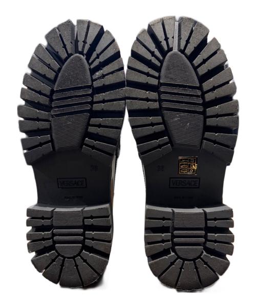 VERSACE（ヴェルサーチ）VERSACE (ヴェルサーチ) メデューサ 厚底レザーローファー サイズ:38の古着・服飾アイテム