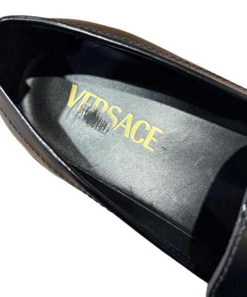 VERSACE（ヴェルサーチ）VERSACE (ヴェルサーチ) メデューサ 厚底レザーローファー サイズ:38の古着・服飾アイテム
