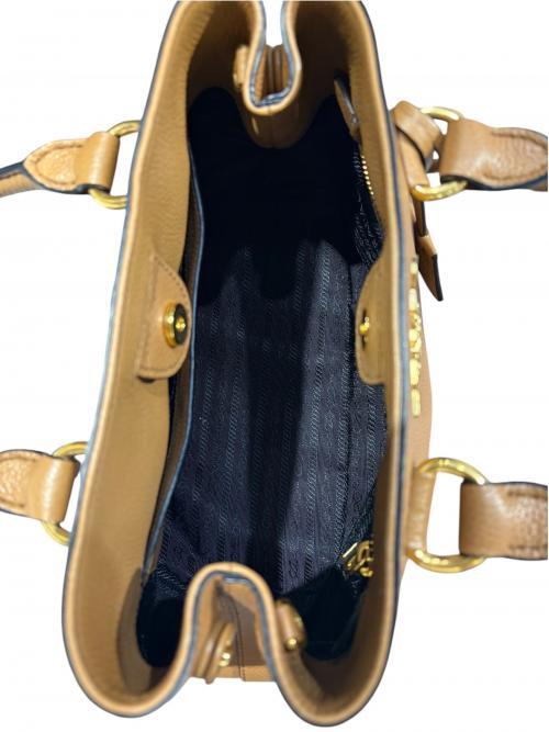 PRADA（プラダ）PRADA (プラダ) VITELLO PHENIX 2WAYバッグ/ショルダーバッグ/ハンドバッグ ブラウンの古着・服飾アイテム