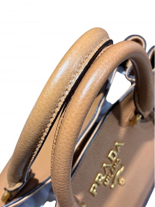 PRADA（プラダ）PRADA (プラダ) VITELLO PHENIX 2WAYバッグ/ショルダーバッグ/ハンドバッグ ブラウンの古着・服飾アイテム