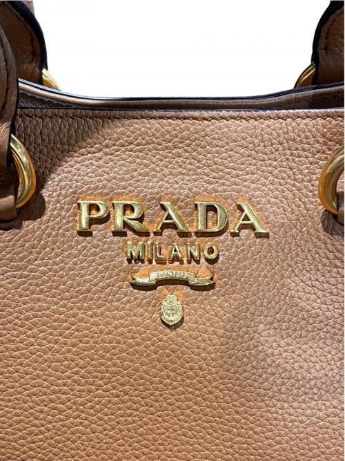 PRADA（プラダ）PRADA (プラダ) VITELLO PHENIX 2WAYバッグ/ショルダーバッグ/ハンドバッグ ブラウンの古着・服飾アイテム