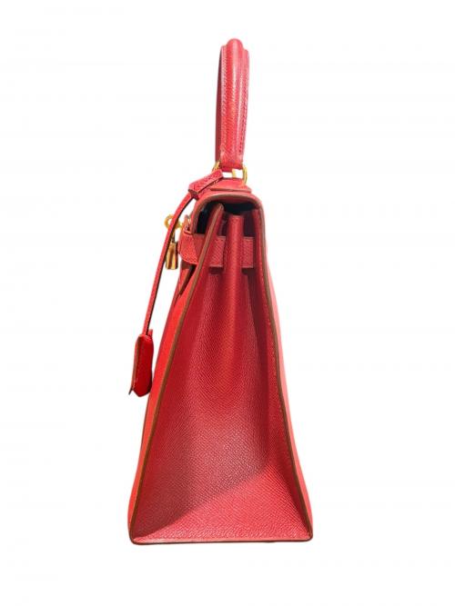 HERMES（エルメス）HERMES (エルメス) Kelly 28 ケリー 28/外縫い/クシュベル/レッド系/〇X刻印：1994年製造/ゴールド金具 レッド系 サイズ:28の古着・服飾アイテム