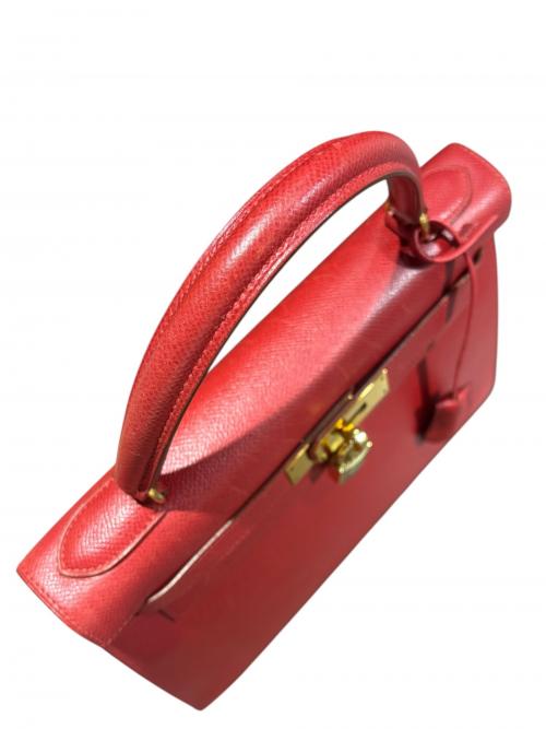 HERMES（エルメス）HERMES (エルメス) Kelly 28 ケリー 28/外縫い/クシュベル/レッド系/〇X刻印：1994年製造/ゴールド金具 レッド系 サイズ:28の古着・服飾アイテム