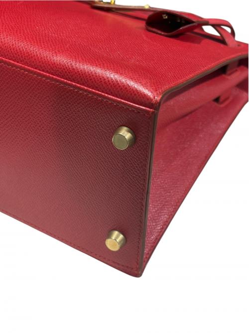 HERMES（エルメス）HERMES (エルメス) Kelly 28 ケリー 28/外縫い/クシュベル/レッド系/〇X刻印：1994年製造/ゴールド金具 レッド系 サイズ:28の古着・服飾アイテム