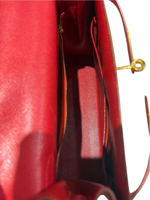 HERMES（エルメス）HERMES (エルメス) Kelly 28 ケリー 28/外縫い/クシュベル/レッド系/〇X刻印：1994年製造/ゴールド金具 レッド系 サイズ:28の古着・服飾アイテム