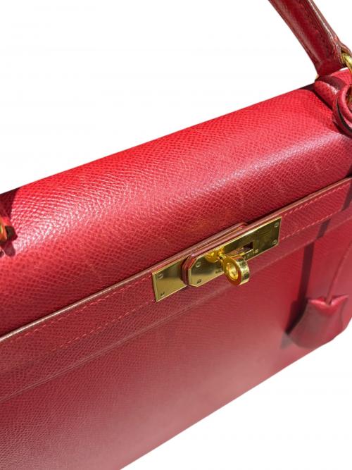HERMES（エルメス）HERMES (エルメス) Kelly 28 ケリー 28/外縫い/クシュベル/レッド系/〇X刻印：1994年製造/ゴールド金具 レッド系 サイズ:28の古着・服飾アイテム