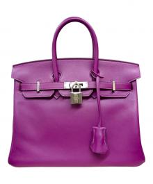 HERMES（エルメス）の古着「Birkin 25 バーキン 25 ヴォースイフト パープル Z刻印：2021年製造 シルバー金具」｜パープル