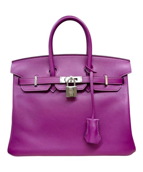 HERMES（エルメス）HERMES (エルメス) Birkin 25 バーキン 25 ヴォースイフト パープル Z刻印：2021年製造 シルバー金具 パープル サイズ:25の古着・服飾アイテム