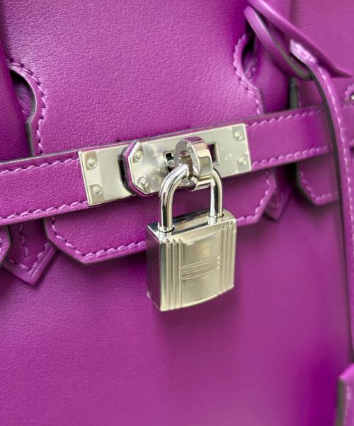 HERMES（エルメス）HERMES (エルメス) Birkin 25 バーキン 25 ヴォースイフト パープル Z刻印：2021年製造 シルバー金具 パープル サイズ:25の古着・服飾アイテム