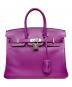 HERMES（エルメス）の古着「Birkin 25 バーキン 25 ヴォースイフト パープル Z刻印：2021年製造 シルバー金具」｜パープル