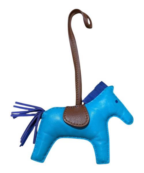HERMES（エルメス）HERMES (エルメス) ロデオMM/バッグチャーム/ストラップ/キーホルダー/ホース ブルー サイズ:MMの古着・服飾アイテム