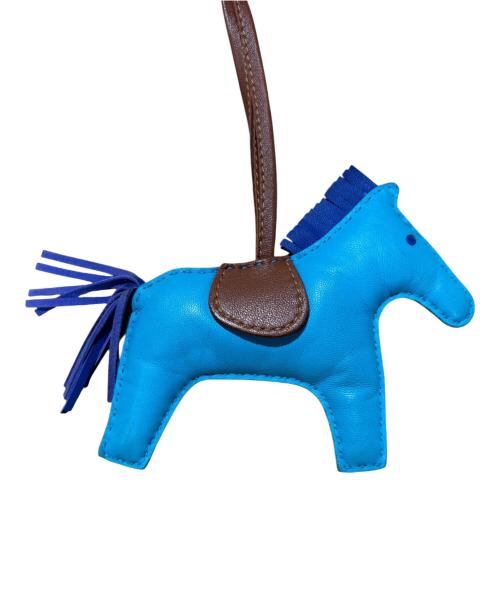 HERMES（エルメス）HERMES (エルメス) ロデオMM/バッグチャーム/ストラップ/キーホルダー/ホース ブルー サイズ:MMの古着・服飾アイテム