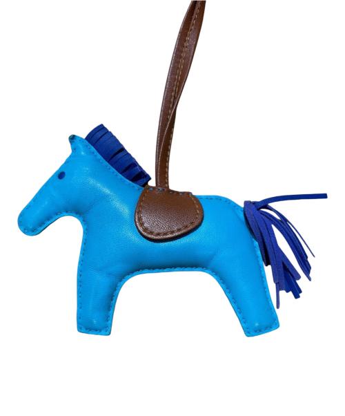 HERMES（エルメス）HERMES (エルメス) ロデオMM/バッグチャーム/ストラップ/キーホルダー/ホース ブルー サイズ:MMの古着・服飾アイテム