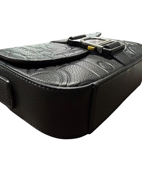 DIOR HOMME（ディオール オム）DIOR HOMME (ディオール オム) Saddle Heritage フラップ付き メッセンジャーバッグ ミニ 2ADCA662MLL H00N 2026年製 ブラック サイズ:-の古着・服飾アイテム