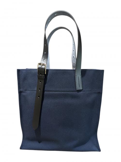 HERMES（エルメス）HERMES (エルメス) Etriviere Shopping bag エトリヴィエール・ショッピングトートバッグ ブルーマリン×ブラック サイズ:- 未使用品の古着・服飾アイテム