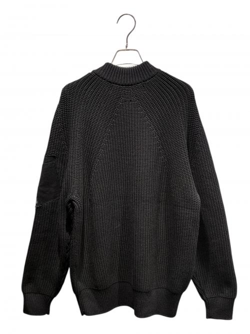 COMME des GARCONS HOMME（コムデギャルソン オム）COMME des GARCONS HOMME (コムデギャルソン オム) BATONER (バトナ―) Wool Worsted Half Cardigan ブラック サイズ:Lの古着・服飾アイテム