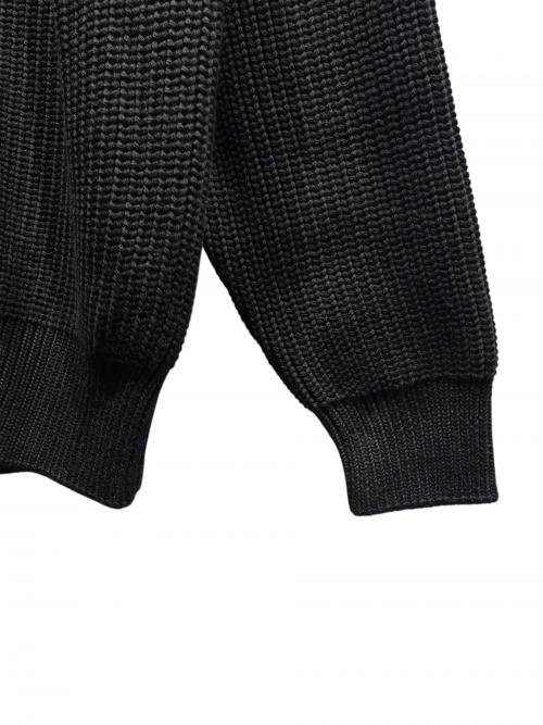 COMME des GARCONS HOMME（コムデギャルソン オム）COMME des GARCONS HOMME (コムデギャルソン オム) BATONER (バトナ―) Wool Worsted Half Cardigan ブラック サイズ:Lの古着・服飾アイテム