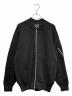 COMME des GARCONS HOMME（コムデギャルソン オム）の古着「Wool Worsted Half Cardigan」｜ブラック