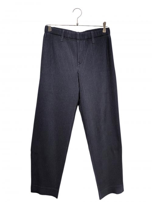 HOMME PLISSE ISSEY MIYAKE（オム プリッセ イッセイ ミヤケ）HOMME PLISSE ISSEY MIYAKE (オム プリッセ イッセイ ミヤケ) BASICS プリーツパンツ ネイビー サイズ:2の古着・服飾アイテム
