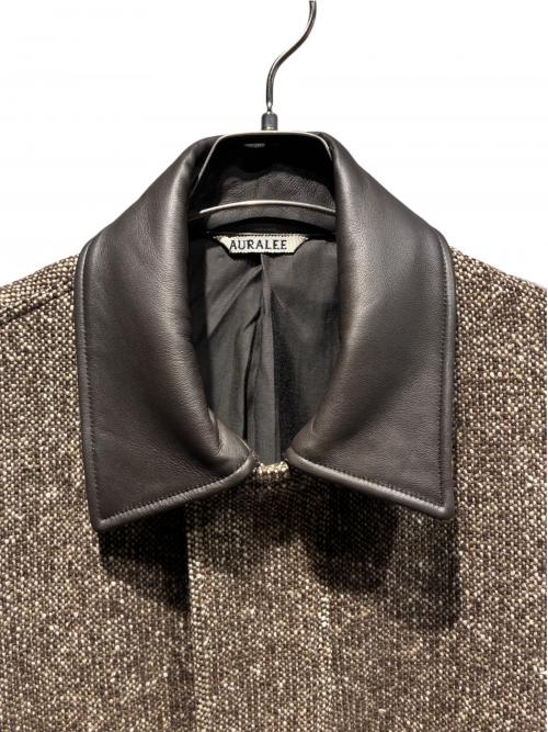 AURALEE（オーラリー）AURALEE (オーラリー) HOMESPUN TWEED ZIP BLOUSON ブラウン サイズ:4の古着・服飾アイテム