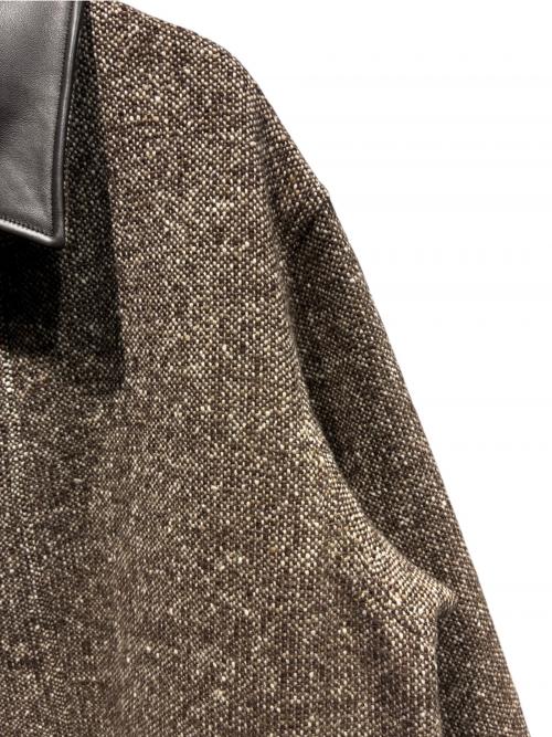 AURALEE（オーラリー）AURALEE (オーラリー) HOMESPUN TWEED ZIP BLOUSON ブラウン サイズ:4の古着・服飾アイテム