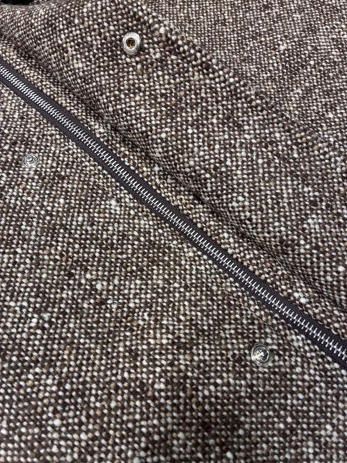 AURALEE（オーラリー）AURALEE (オーラリー) HOMESPUN TWEED ZIP BLOUSON ブラウン サイズ:4の古着・服飾アイテム
