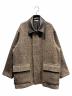 AURALEE（オーラリー）の古着「HOMESPUN TWEED ZIP BLOUSON」｜ブラウン