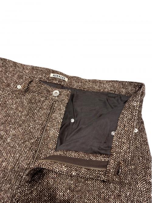 AURALEE（オーラリー）AURALEE (オーラリー) HOMESPUN TWEED PAINTER PANTS ブラウン サイズ:4の古着・服飾アイテム