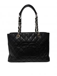 CHANEL（シャネル）の古着「GSTトートバッグ」｜ブラック×シルバー金具