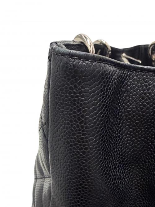 CHANEL（シャネル）CHANEL (シャネル) GSTトートバッグ ブラック×シルバー金具 サイズ:-の古着・服飾アイテム