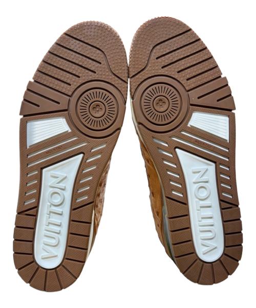 LOUIS VUITTON（ルイ ヴィトン）LOUIS VUITTON (ルイ ヴィトン) LVトレイナーラインスニーカーオーストリッチ ブラウン サイズ:SIZE 8 1/2の古着・服飾アイテム