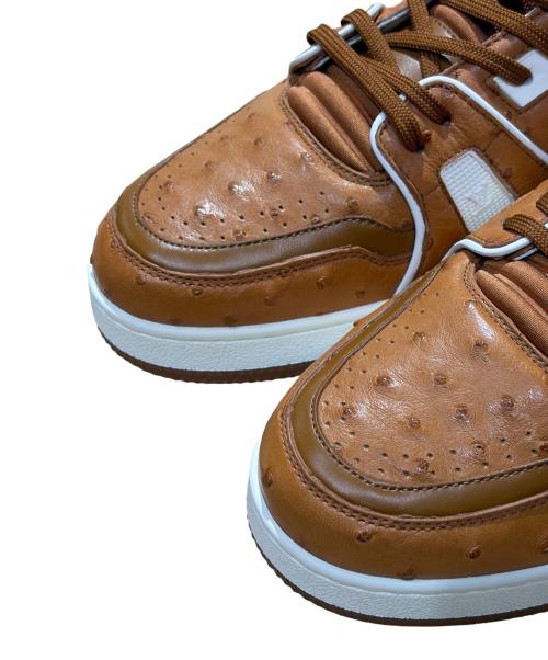 LOUIS VUITTON（ルイ ヴィトン）LOUIS VUITTON (ルイ ヴィトン) LVトレイナーラインスニーカーオーストリッチ ブラウン サイズ:SIZE 8 1/2の古着・服飾アイテム