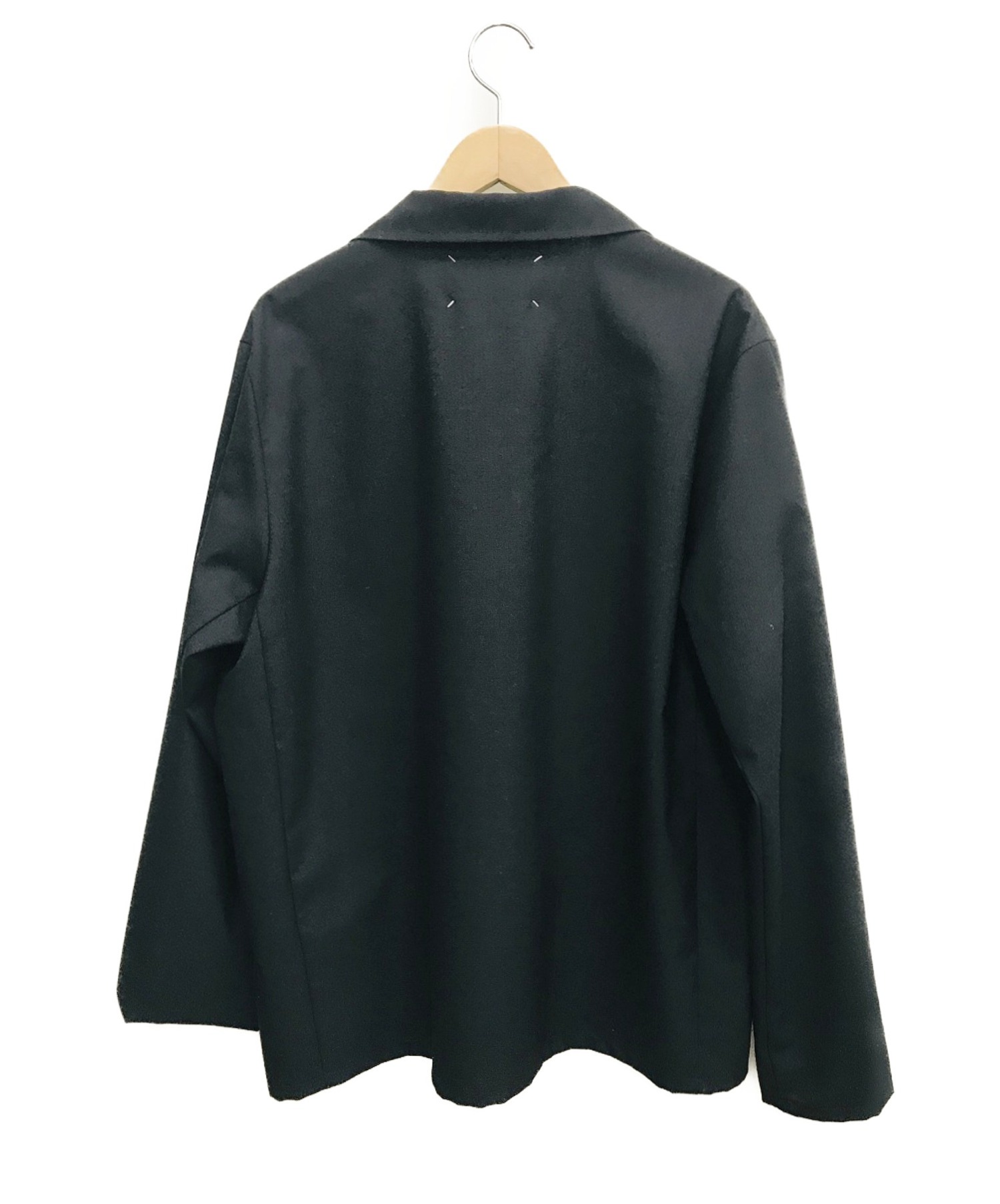 Maison Margiela (メゾンマルジェラ) シャツジャケット ブラック サイズ:SZIE46