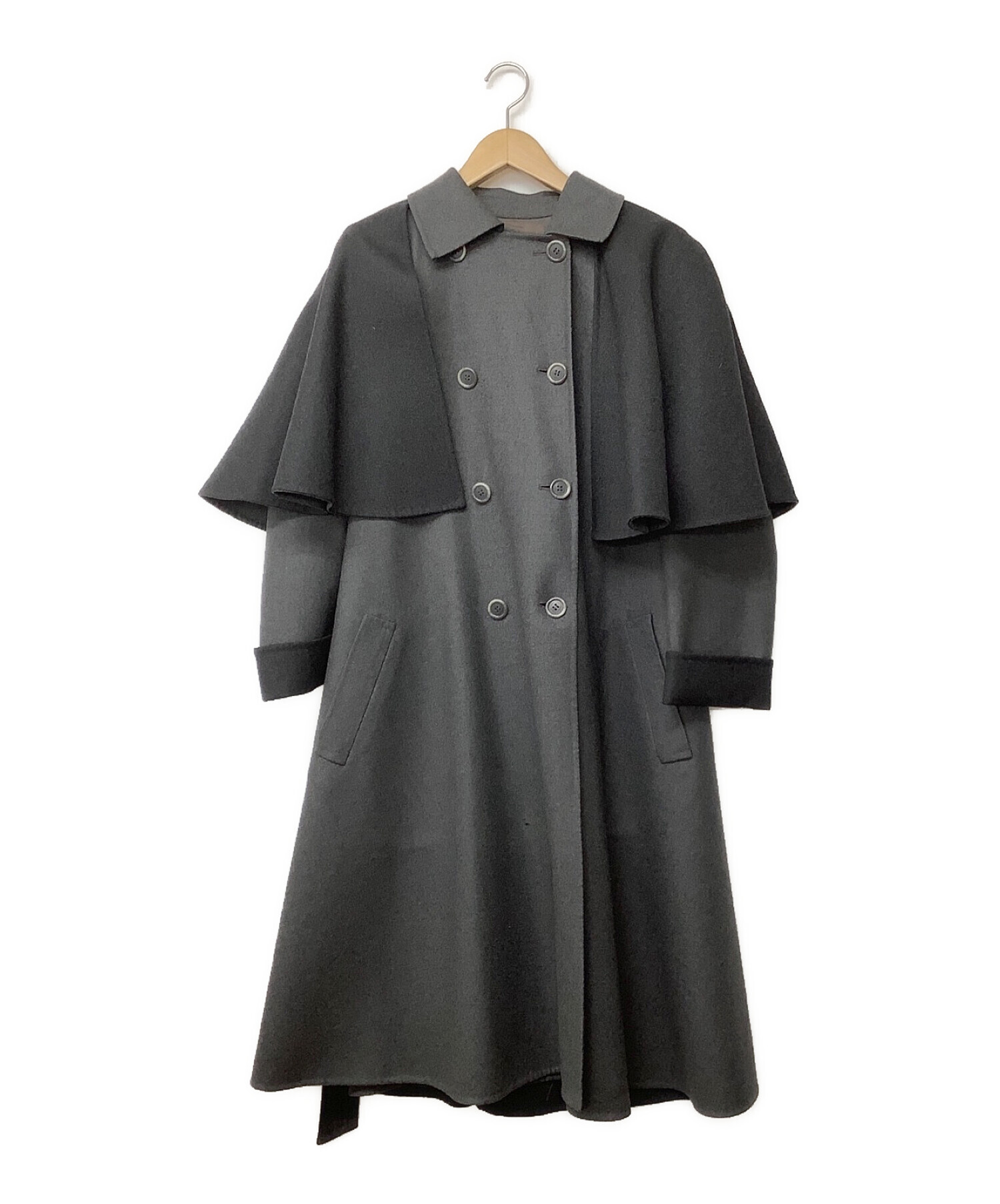 【中古・古着通販】Yves Saint Laurent (イヴサンローラン) デザインウールコート グレー サイズ:M｜ブランド・古着通販