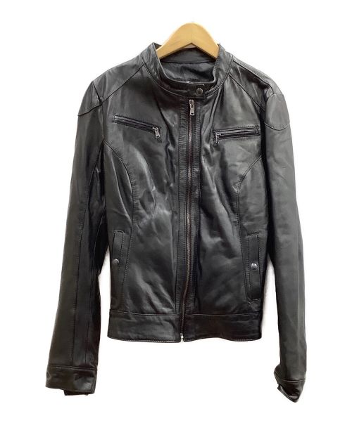 VERA PELLE（ベラペレ）VERA PELLE (ベラペレ) レザーライダースジャケット ブラック サイズ:Lの古着・服飾アイテム