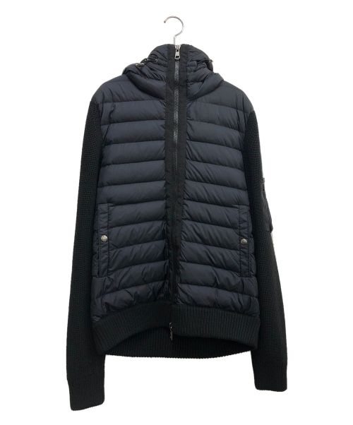 MONCLER（モンクレール）MONCLER (モンクレール) フーテッドニットジャケット ブラック サイズ:Lの古着・服飾アイテム