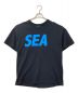WIND AND SEA（ウィンダンシー）の古着「ロゴプリントTシャツ」｜ブラック×ブルー