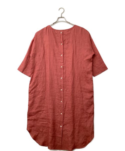 BEARDSLEY（ビアズリー）BEARDSLEY (ビアズリー) ダスティリネン前後ワンピース ピンク サイズ:F 未使用品の古着・服飾アイテム