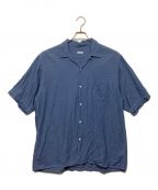 COMOLIコモリ）の古着「ベタシャンオープンカラーシャツ」｜ブルー