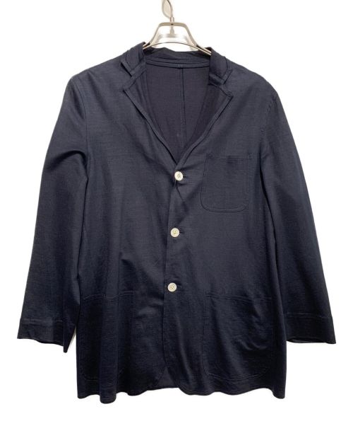 PAPAS（パパス）PAPAS (パパス) リネンテーラードジャケット ネイビー サイズ:Lの古着・服飾アイテム