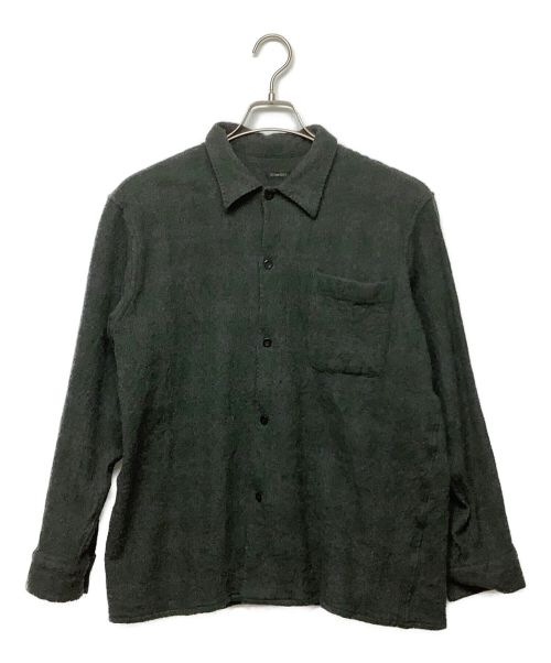 COMOLI（コモリ）COMOLI (コモリ) ウールチェックオープンカラーシャツ グレー×グリーン サイズ:3の古着・服飾アイテム
