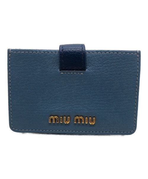 MIU MIU（ミュウミュウ）MIU MIU (ミュウミュウ) カードケース ブルーの古着・服飾アイテム
