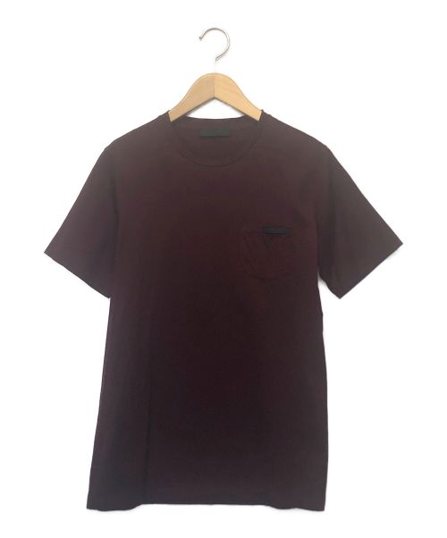 PRADA（プラダ）PRADA (プラダ) ポケットTシャツ ボルドー サイズ:Sの古着・服飾アイテム