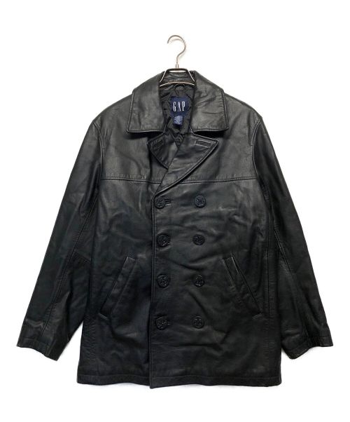 OLD GAP（オールドギャップ）OLD GAP (オールドギャップ) レザーPコート ブラック サイズ:Sの古着・服飾アイテム