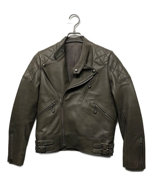 SCYE（サイ）SCYE (サイ) ラムレザーライダースジャケット グレー サイズ:Sの古着・服飾アイテム