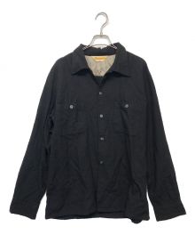 TENDERLOIN（テンダーロイン）の古着「オープンカラーウールシャツ」｜ブラック