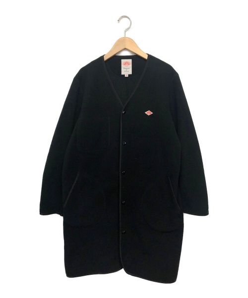 DANTON（ダントン）DANTON (ダントン) フリースノーカラーコート ブラック サイズ:36の古着・服飾アイテム