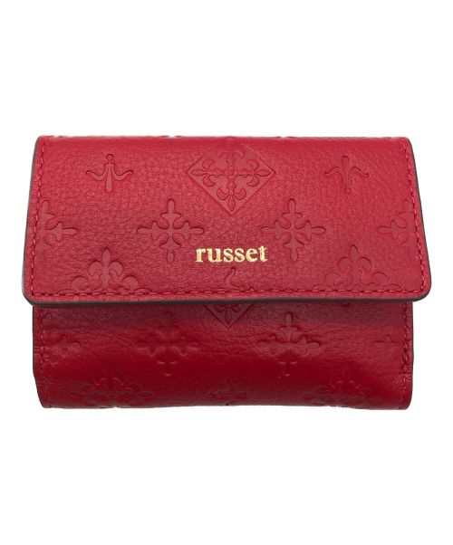 russet（ラシット）russet (ラシット) 3つ折り財布 レッド 未使用品の古着・服飾アイテム